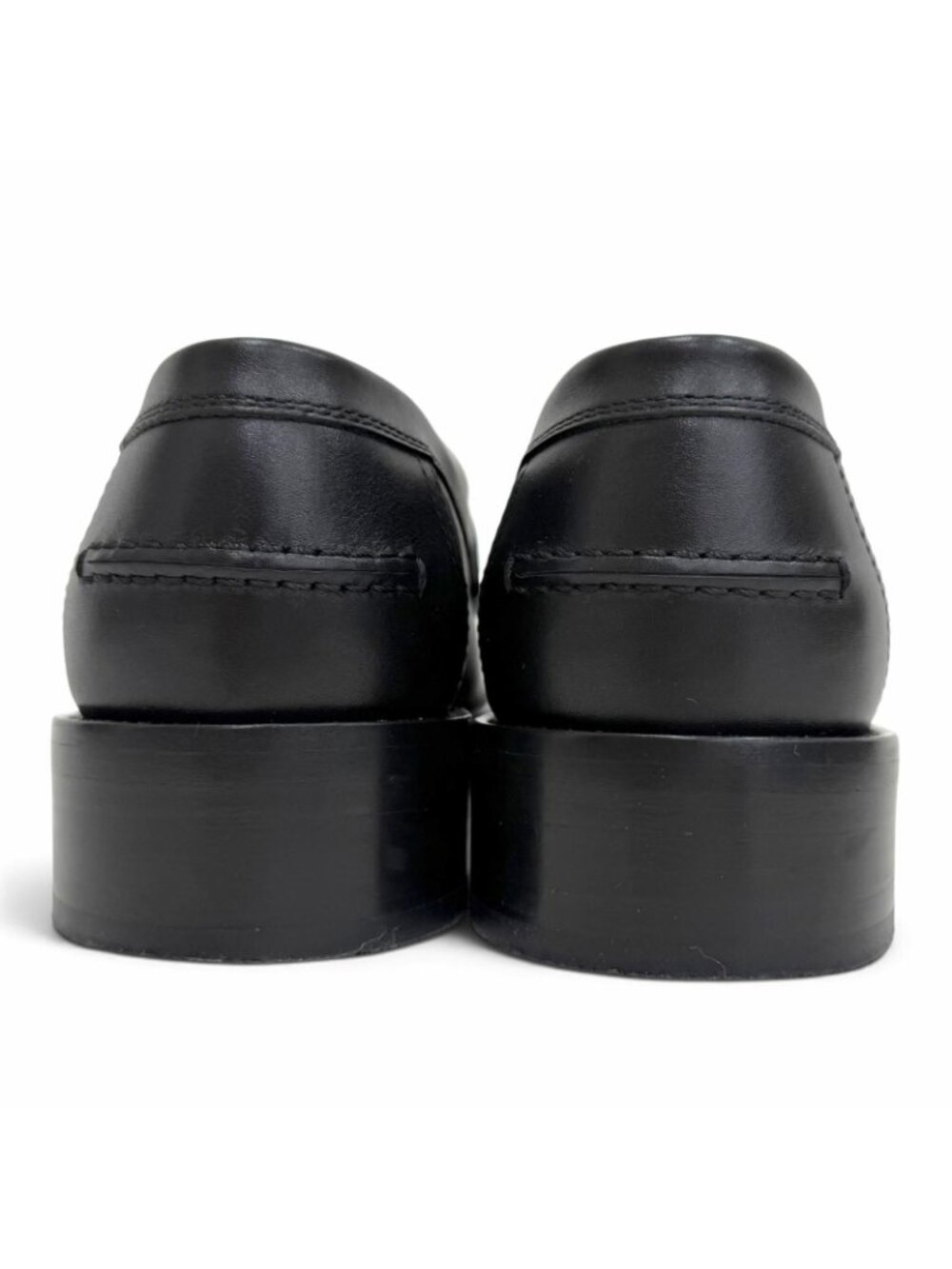 Hermes Hot Loafers Leather Moccasins Kelly Buckle Shoes Black White IT - Picture 4 of 12